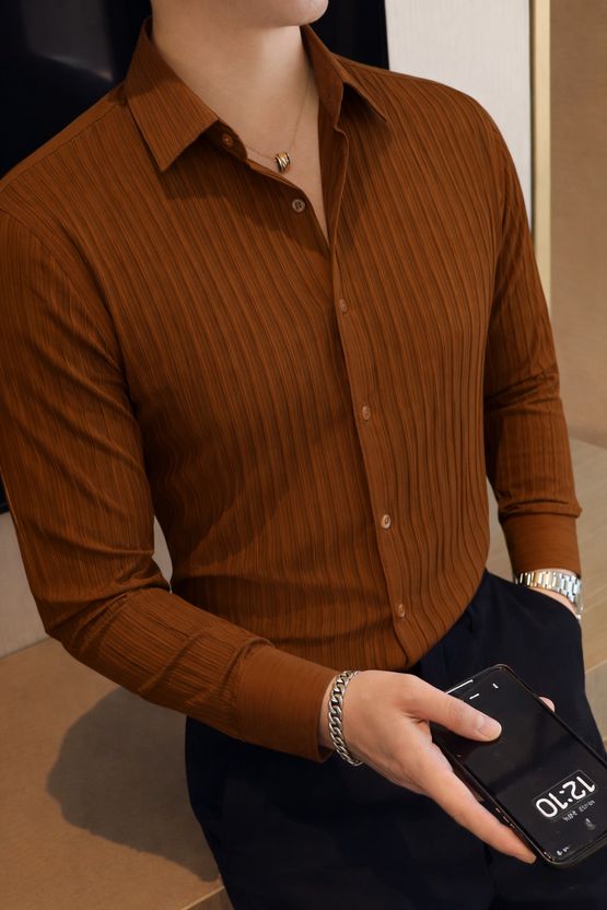 TYRELL Men Cotton Blend Shirt Pant Set - Image 3
