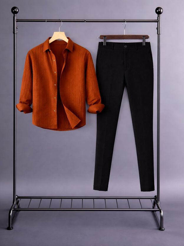 TYRELL Men Cotton Blend Shirt Pant Set - Image 1