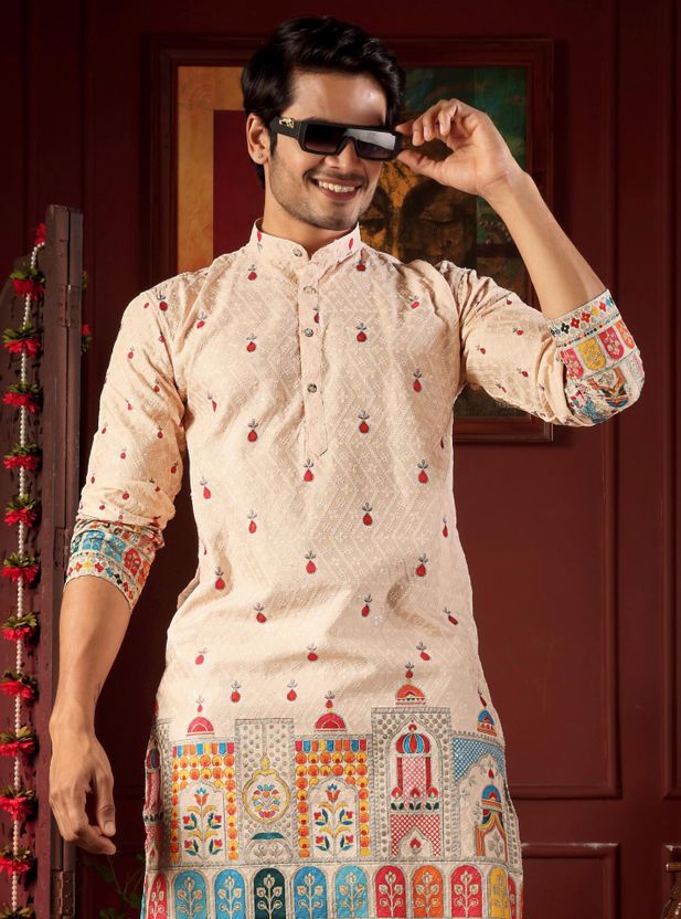 MENTIFIC Men Kurta Pyjama Set - Image 1
