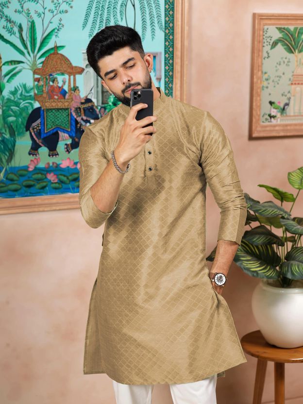 Koshin Men Kurta Pyjama Set - Image 9