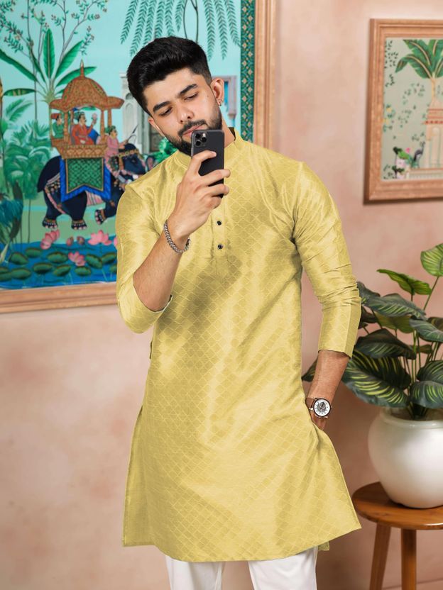 Koshin Men Kurta Pyjama Set - Image 10