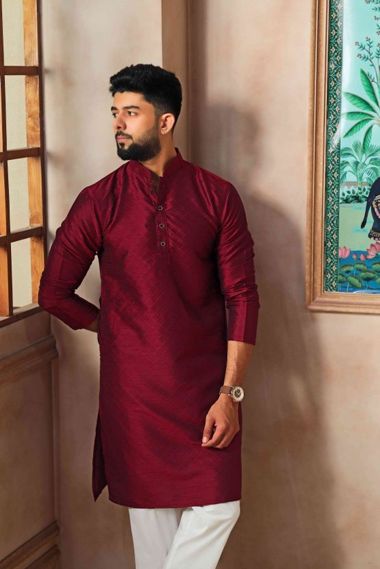 Koshin Men Kurta Pyjama Set - Image 6