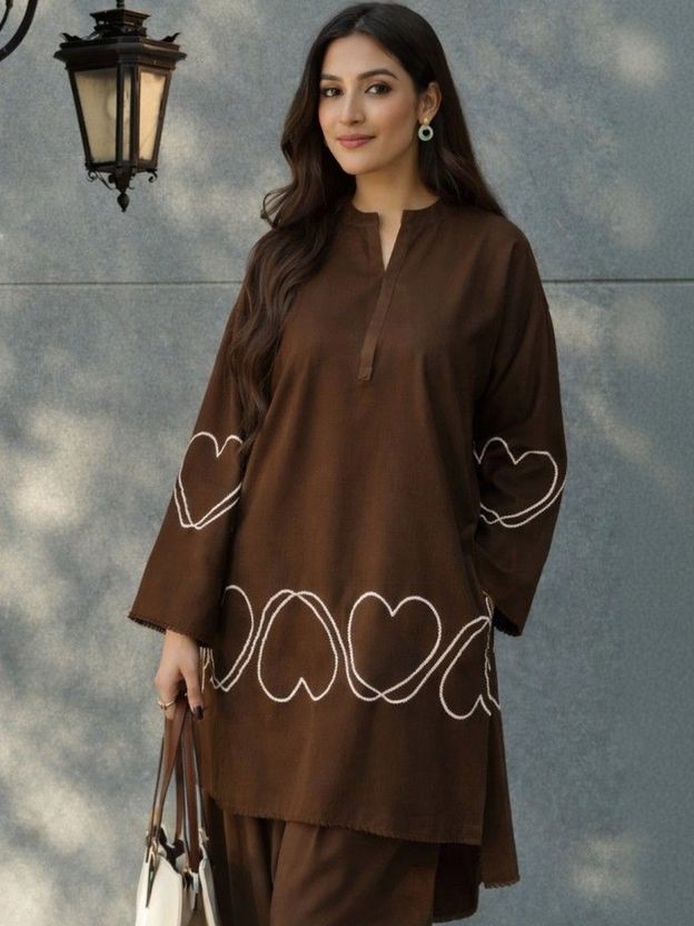V Neck Women Viscose Rayon Kurti Palazzo Set - Image 5