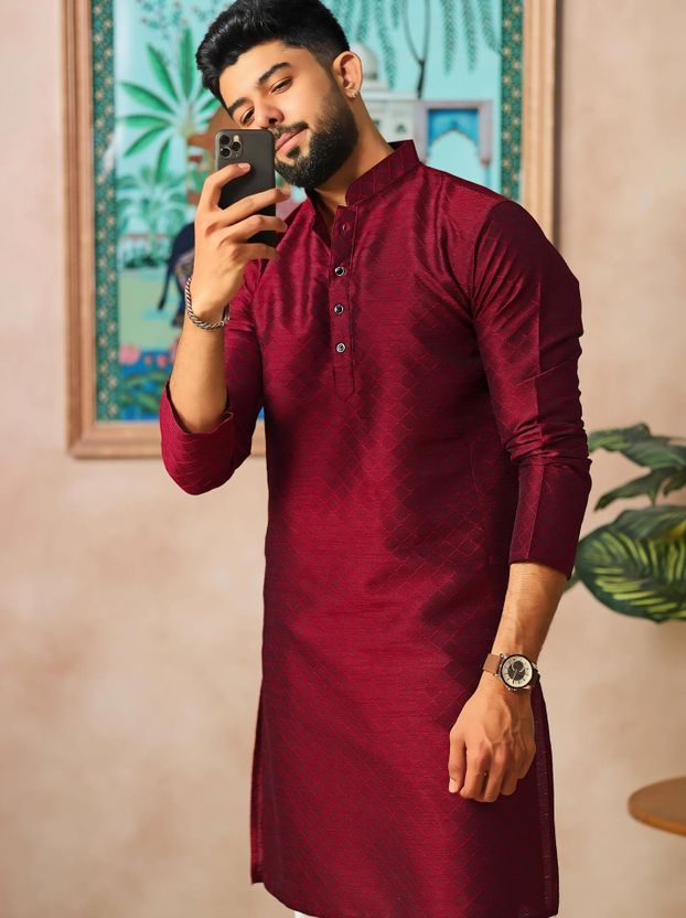 Koshin Men Kurta Pyjama Set - Image 1