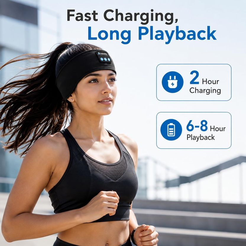 ORVENIX Bluetooth Music Headband Wireless Sleep Headphones - Image 5