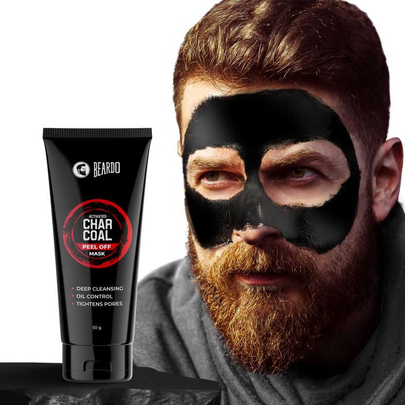 BEARDO Charcoal Peel Off Mask for Glowing Skin, 50g - Image 6