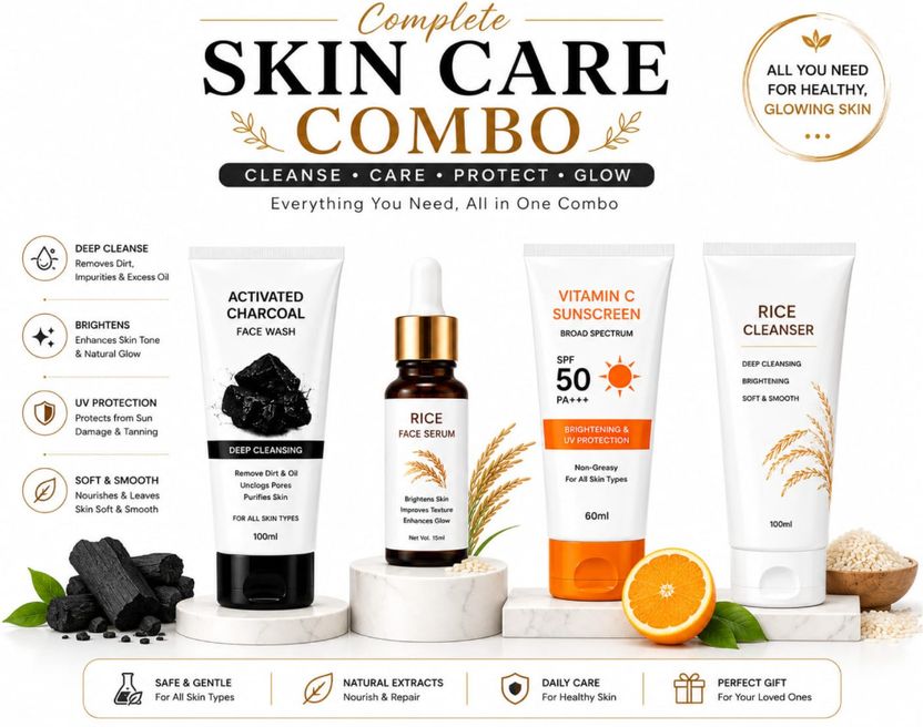 Veecos Korean Glow Skincare Combo Face Wash 275g - Image 5