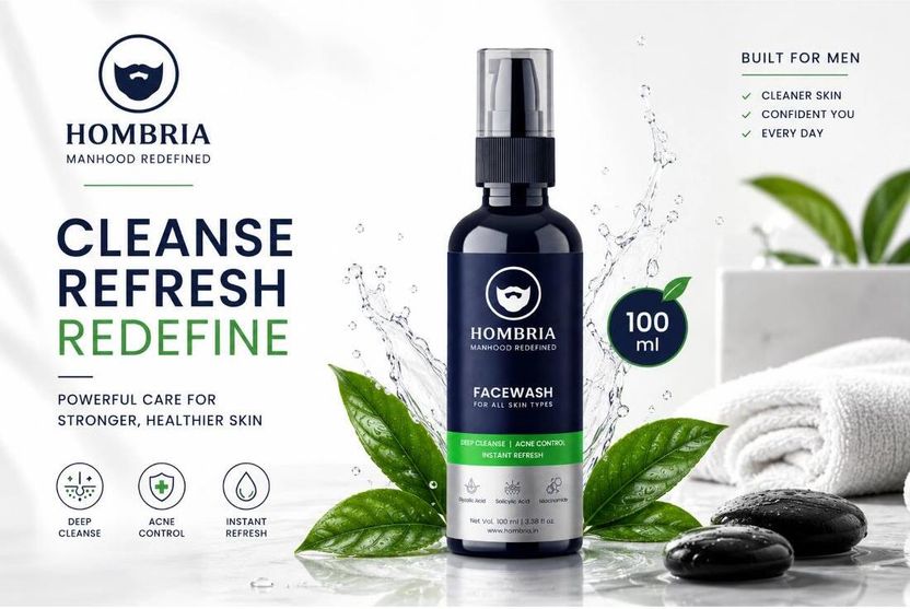 HOMBRIA Facewash for Men, Anti Acne & Pimple - Image 4