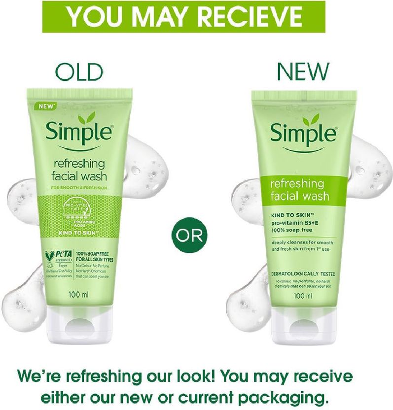 Simple Kind to Skin Refreshing Facial Wash 100 ml - Image 5