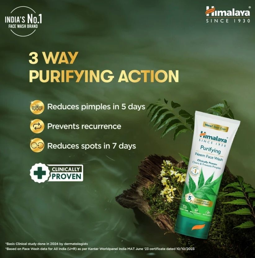 Himalaya Purifying Neem Face Wash 100 ml - Image 9