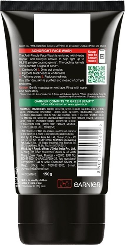 Garnier Men Acno Fight Salicylic Acid Face Wash - Image 10