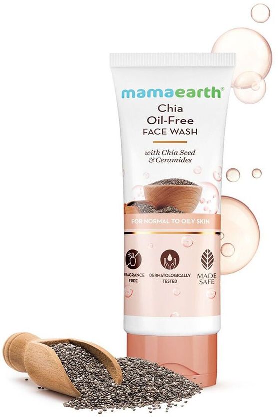 Mamaearth Chia Oil-Free Facewash with Chia Seed & Ceramides for N...more - Image 1