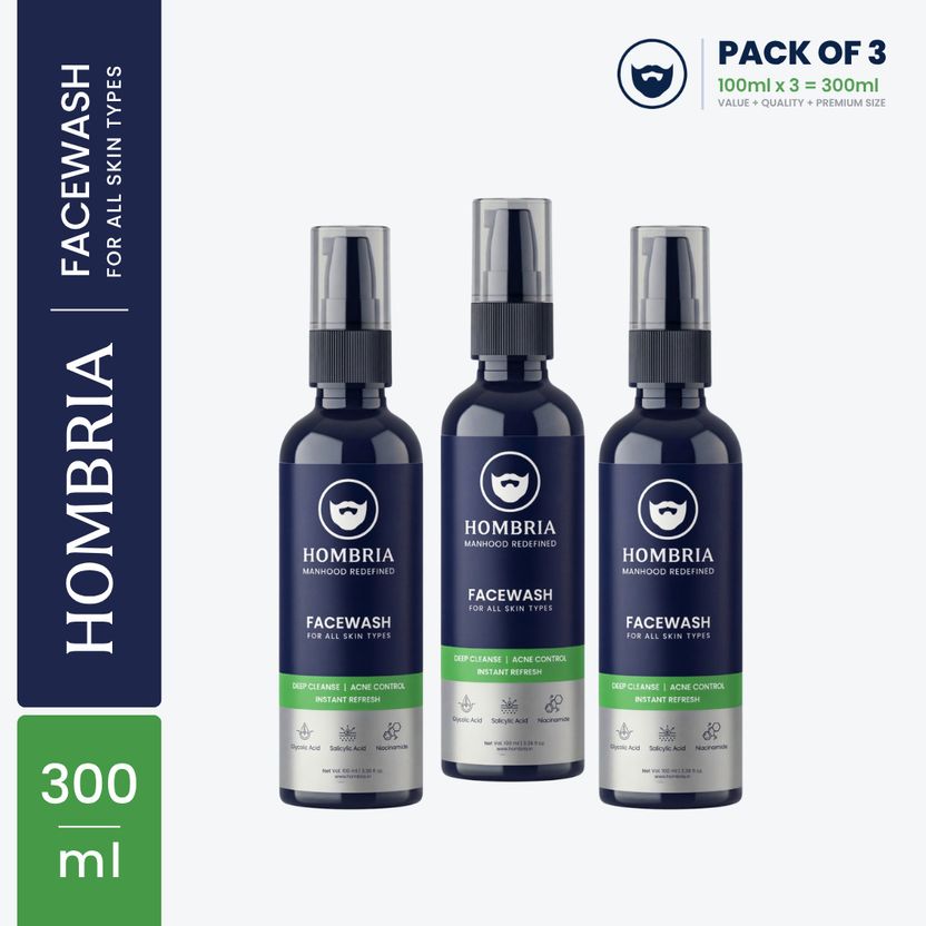 HOMBRIA Facewash for Men, Anti Acne & Pimple - Image 1