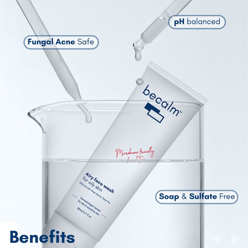 Becalm Airy Face Wash for Oily Skin 80 ml - Image 6