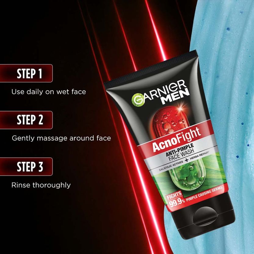 Garnier Men Acno Fight Salicylic Acid Face Wash - Image 6