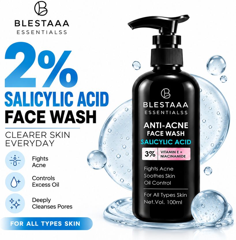 blestaaa essentialss Salicylic Acid Face Wash with Niacinamide & - Image 4