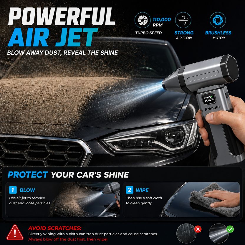 Primate Air Jet Neo Air Duster, 110000 RPM - Image 4