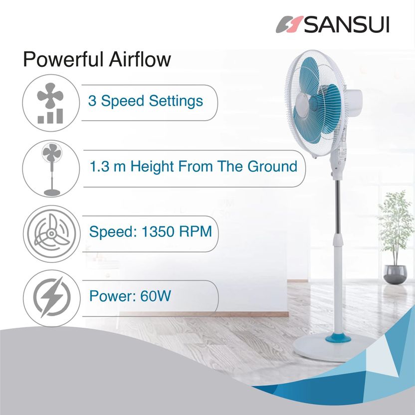 Sansui Chetak 400 mm Pedestal Fan - Image 2