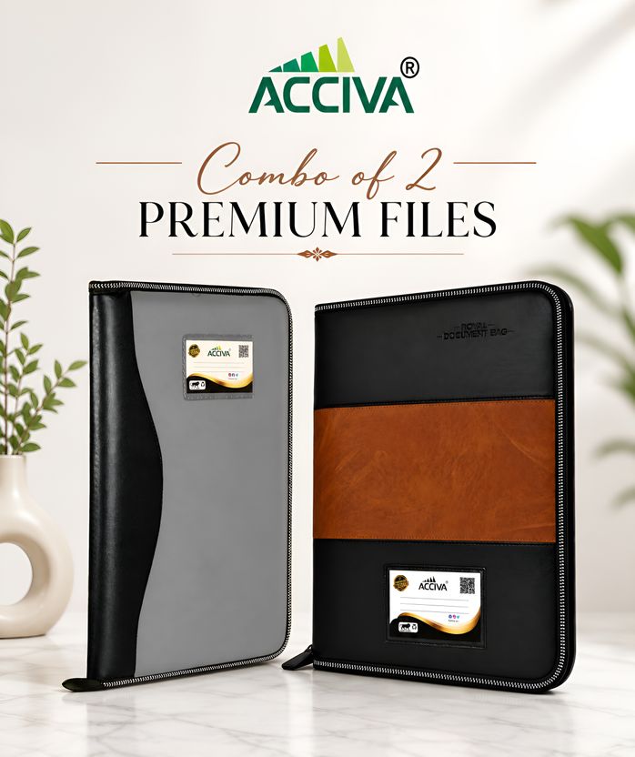 ACCIVA Faux Leatherette 2-Pack Document Files Pack of 2 - Image 1