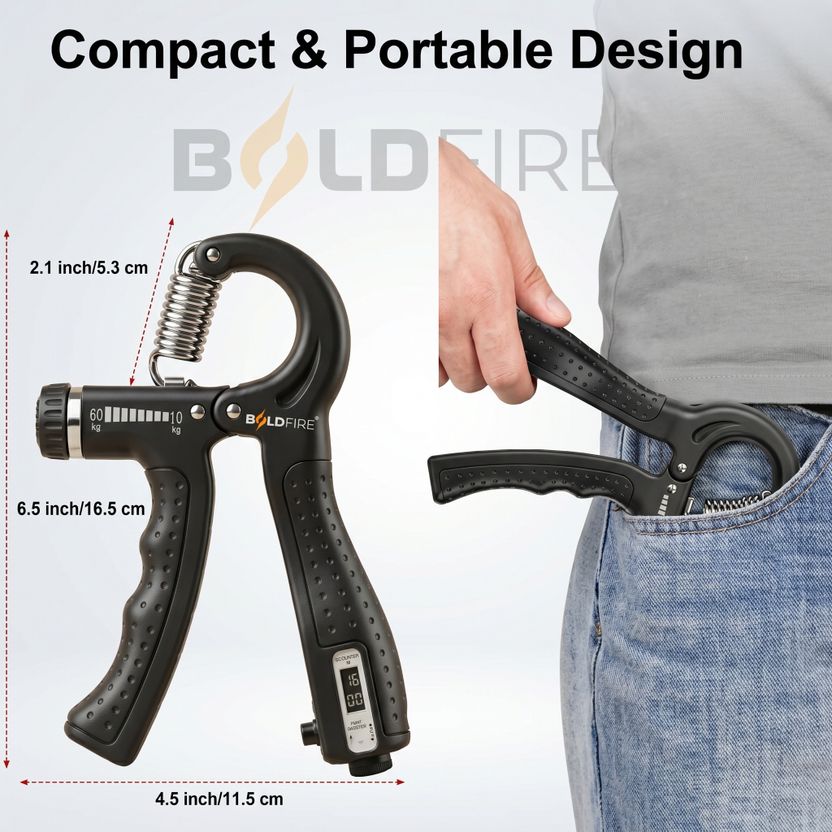 BoldFire Adjustable Hand Grip Strengthener - Image 4