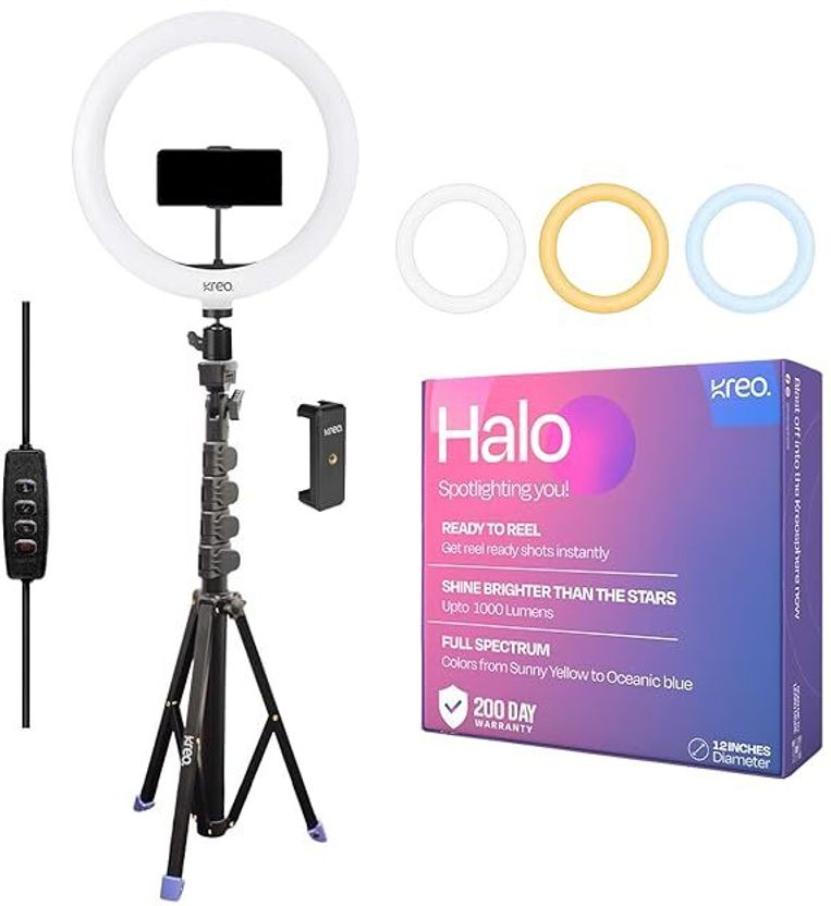 Kreo Halo 12 Inch Ring Light with Tripod - Image 1