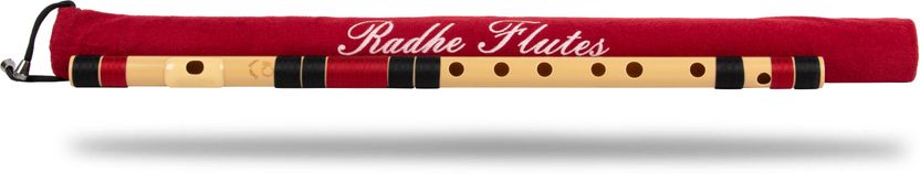 Radhe C Sharp Middle Octave Right Handed Black & Maroon Flute - Image 2