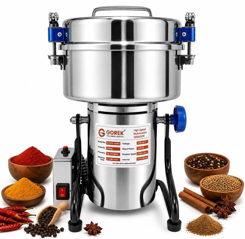gorek technologies Masala Grinder Machine | 3000g Capacity | 3000...more - Image 2