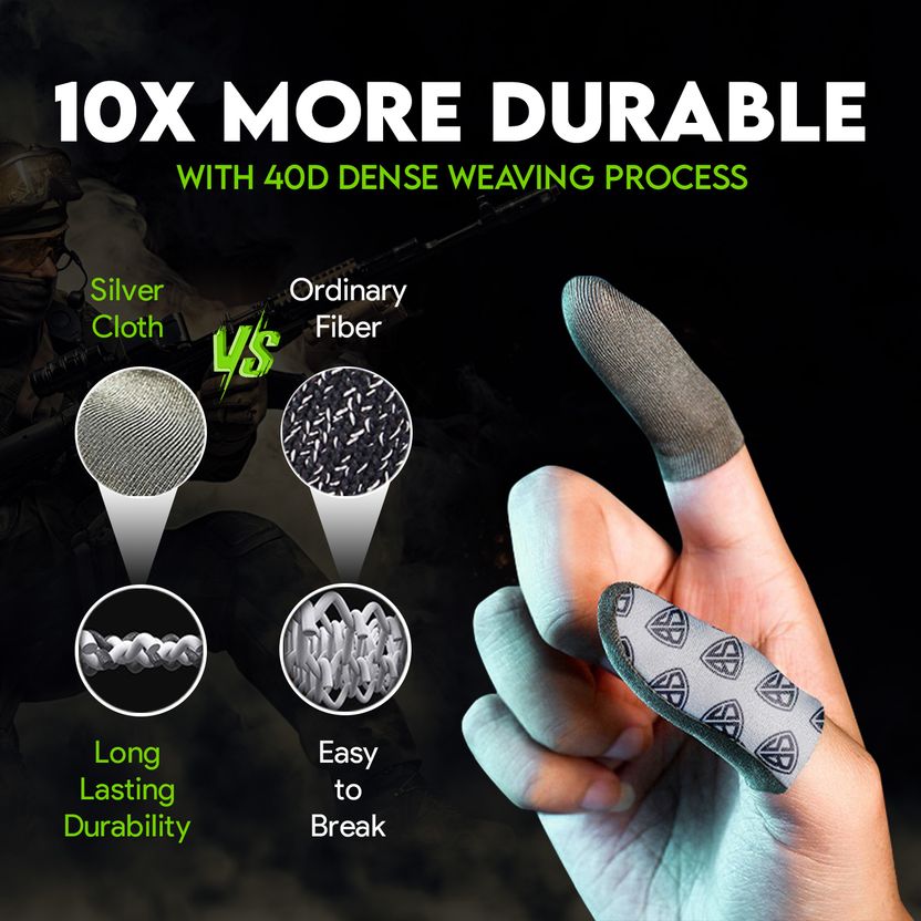 SpinBot Silver Mobile Gaming Finger Sleeve - Image 5