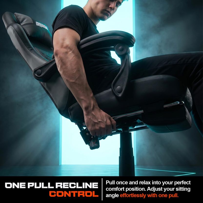 Drogo Pulse Ergonomic Gaming Chair, PU Leather, Lumbar Support - Image 7