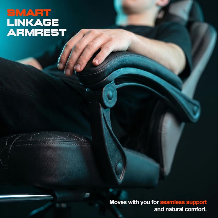 Drogo Pulse Ergonomic Gaming Chair, PU Leather, Lumbar Support - Image 6