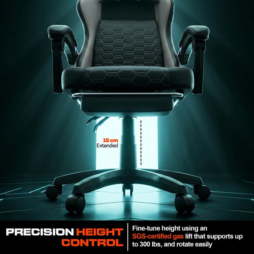 Drogo Pulse Ergonomic Gaming Chair, PU Leather, Lumbar Support - Image 3