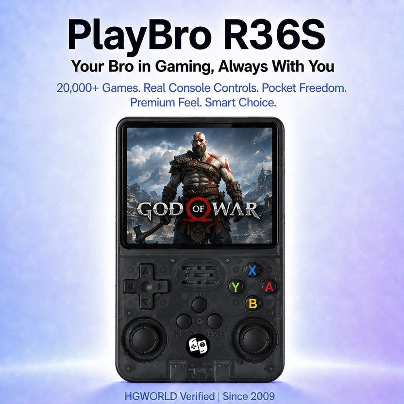 HG WORLD R36S Retro Mini Game Box Classic Tv Video Game Handheld Portable Pocket Gaming console for tv,old video game for kids (Best Gift \u0026 Fun) All Ages 64 GB with Full HD AV Output, video games for tv, Video Game Hand TV, 3.5\