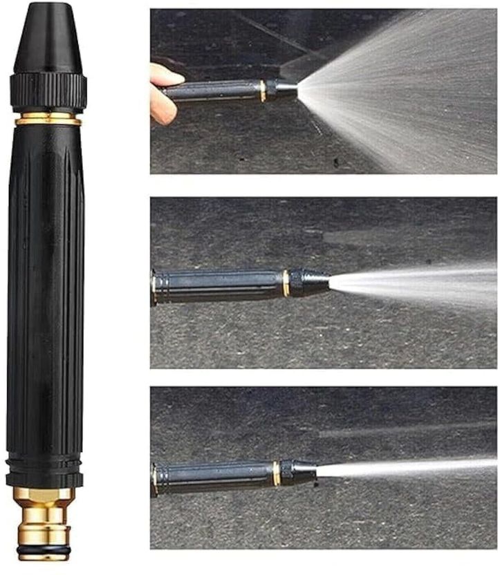 Sahaj Brass Nozzle Water Spray Gun, 1/2" Hose Pipe - Image 2