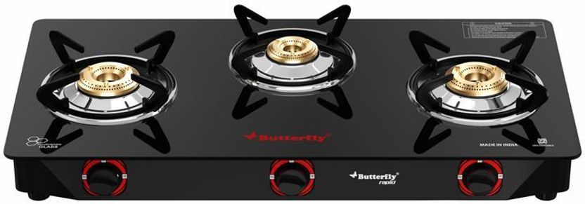 Butterfly RAPID 3B Glass Manual Gas Stove - Image 1