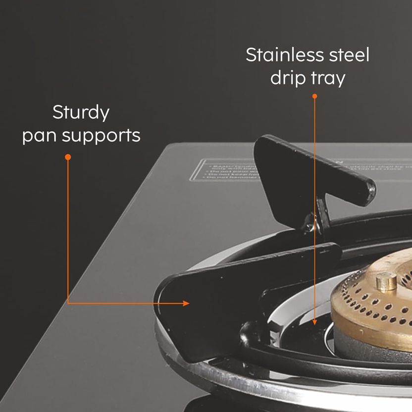 Glen LPG Rapid GT BLK ISI Gas stoves 3 Burner Glass Manual Gas Stove Price in India - Image 6