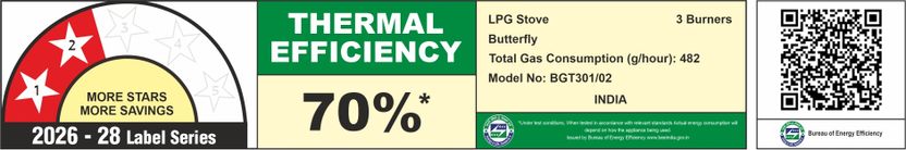 Butterfly RAPID 3B Glass Manual Gas Stove - Image 4
