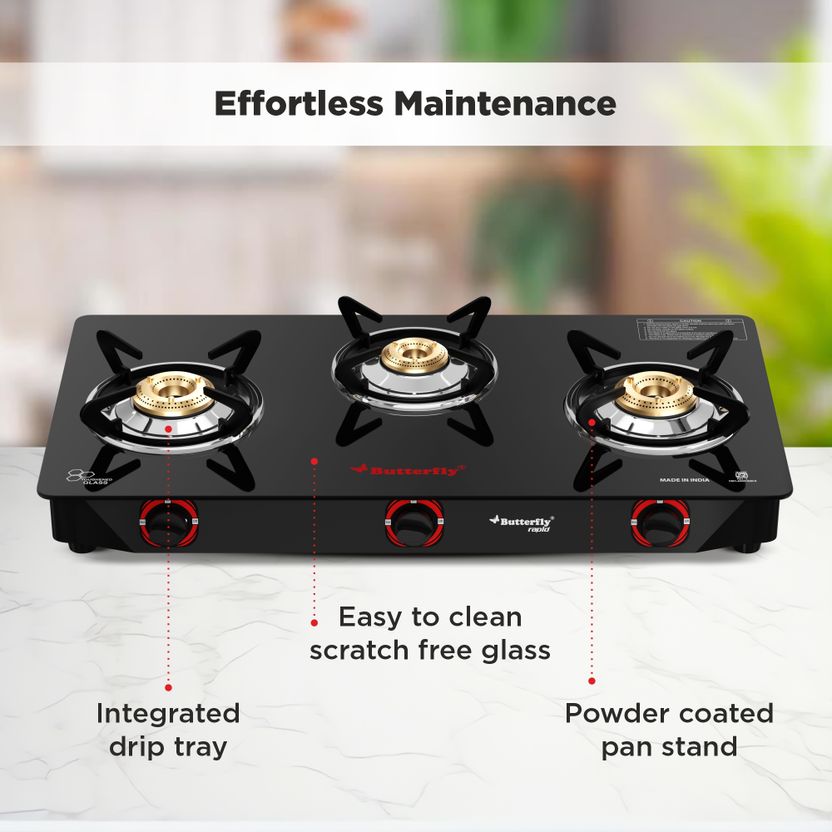 Butterfly RAPID 3B Glass Manual Gas Stove - Image 5