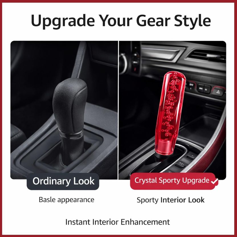 JITTARBUG Crystal Gear Knob Red - Image 3