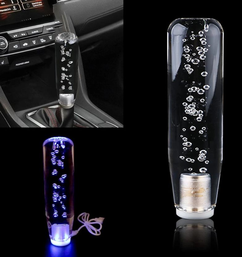 JITTARBUG Crystal Acrylic Gear Knob White - Image 1
