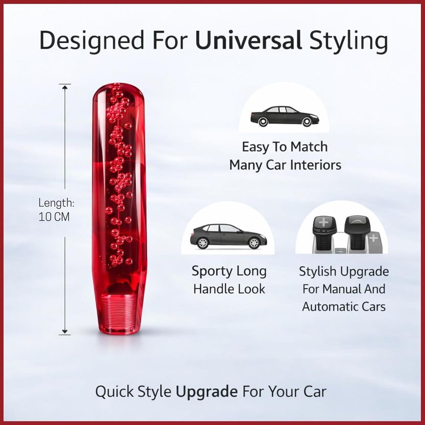 JITTARBUG Crystal Gear Knob Red - Image 4