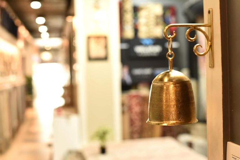 Little Extra Hanging Brass Decorative Bell with Hook - Image 5