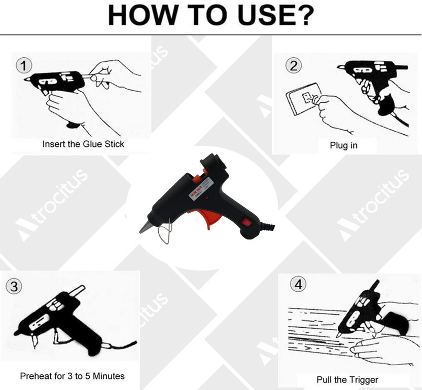 Atrocitus 20W Mini Glue Gun with 50 Glue Sticks - Image 4