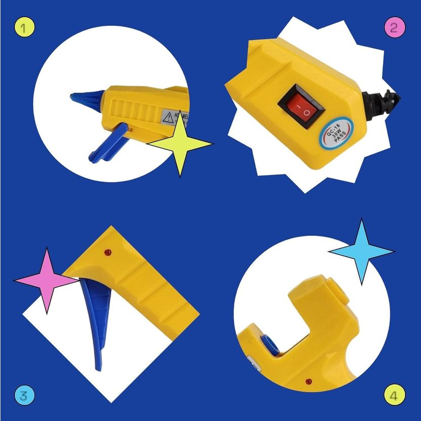 HOTGLUEGUN 30 Watt 5 Transparent + 5 Colored + 5 Glitter Sticks - Image 6