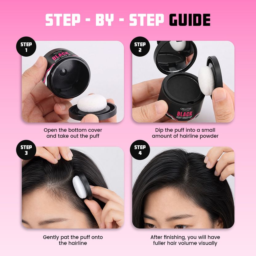 Orgatre Hair Root Cover Up Powder Black - Image 9
