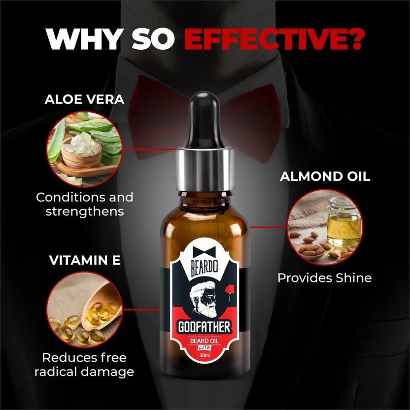BEARDO Godfather Lite Beard Oil Combo - Image 4