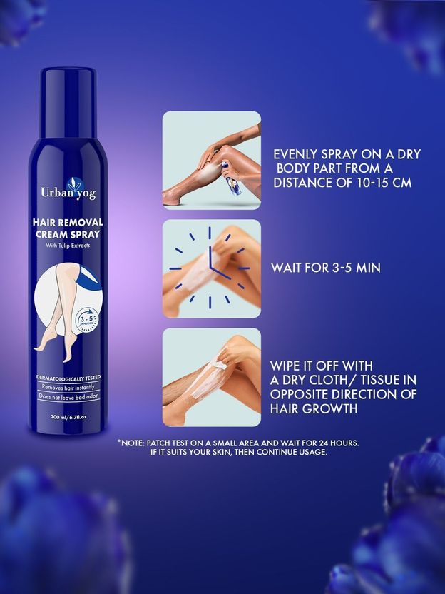 URBANYOG Hair Removal Cream Spray 200ml - Image 4