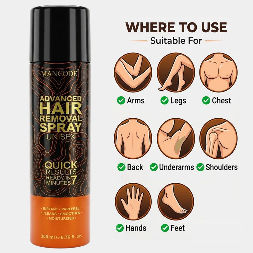 MANCODE Painless Hair Removal Spray Cream - Image 6