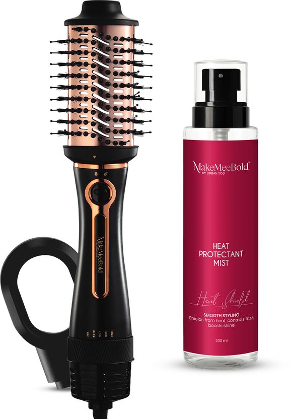 MakeMeeBold Combo of 3-in-1 Hot Air Brush & Heat Protectant Spray...more - Image 2