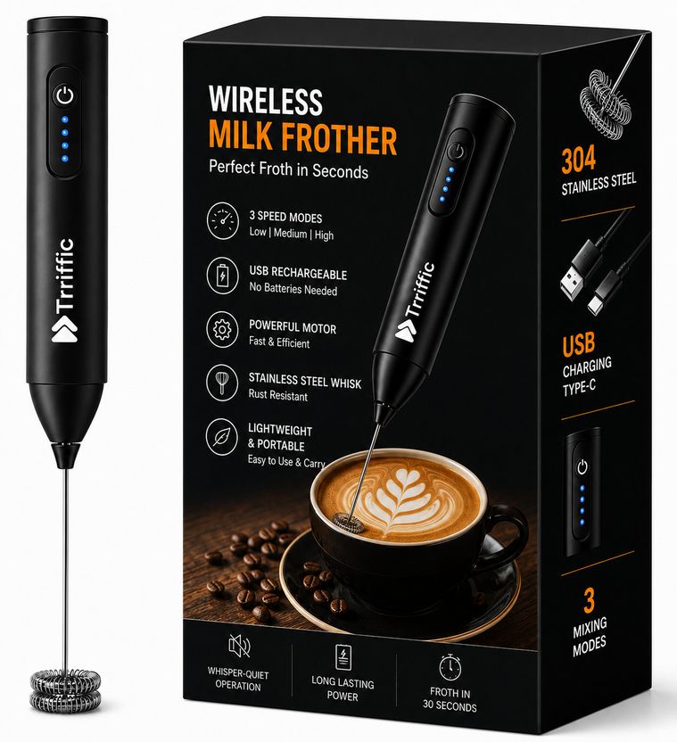 Trriffic 50W Black Hand Blender, Electric Whisk - Image 1