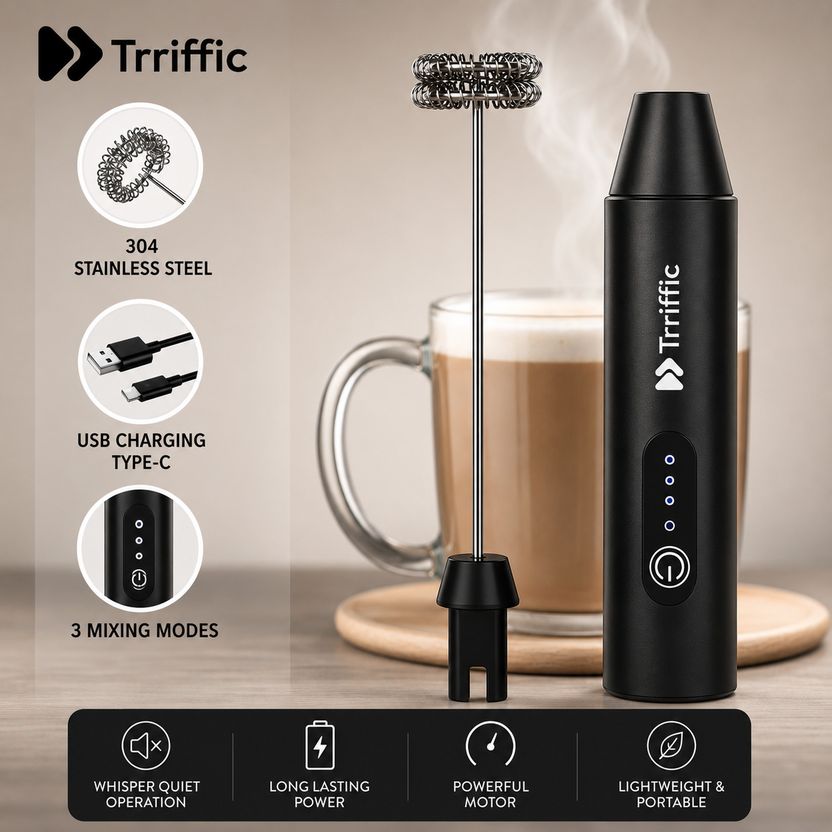 Trriffic 50W Black Hand Blender, Electric Whisk - Image 2